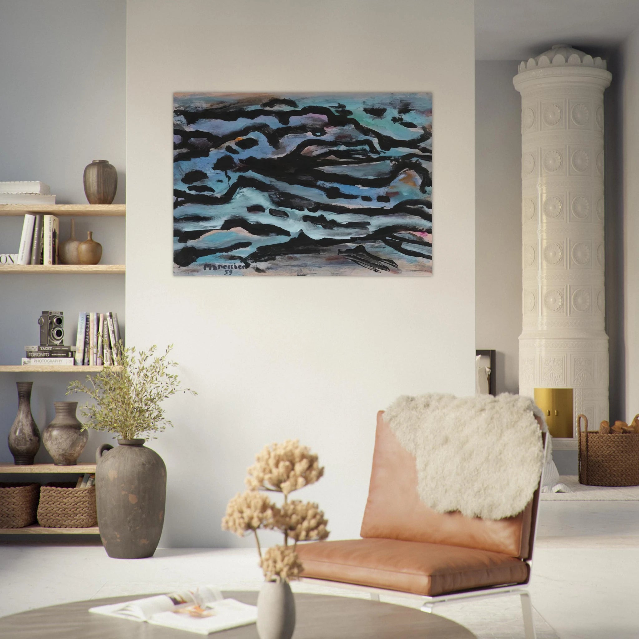 Composition - 1959 - Alfred Manessier Art Print - A0 (84.1 x 118.9  cm) / 33.1 × 46.8 inches | Alfred Manessier Poster | Alfred Manessier Prints