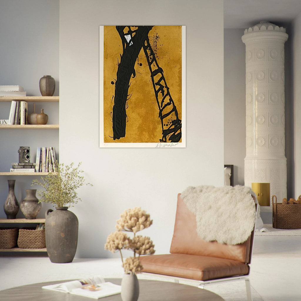 211990 - 1990 - Emil Schumacher Art Print - A0 (84.1 x 118.9  cm) / 33.1 × 46.8 inches | Emil Schumacher Poster | Emil Schumacher Prints