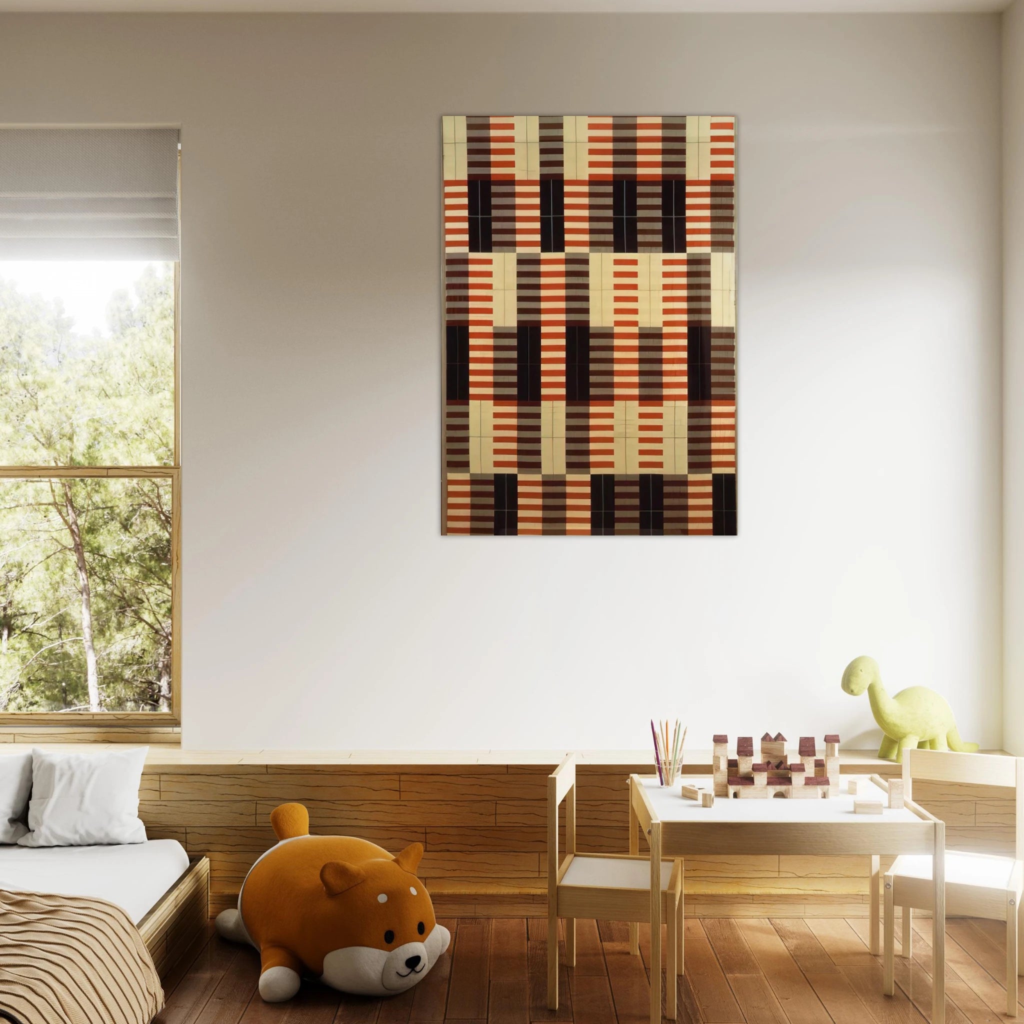 BLACK WHITE RED 1964 - Anni Albers Art Print - A0 (84.1 x 118.9  cm) / 33.1 × 46.8 inches | Anni Albers Poster | Anni Albers Prints