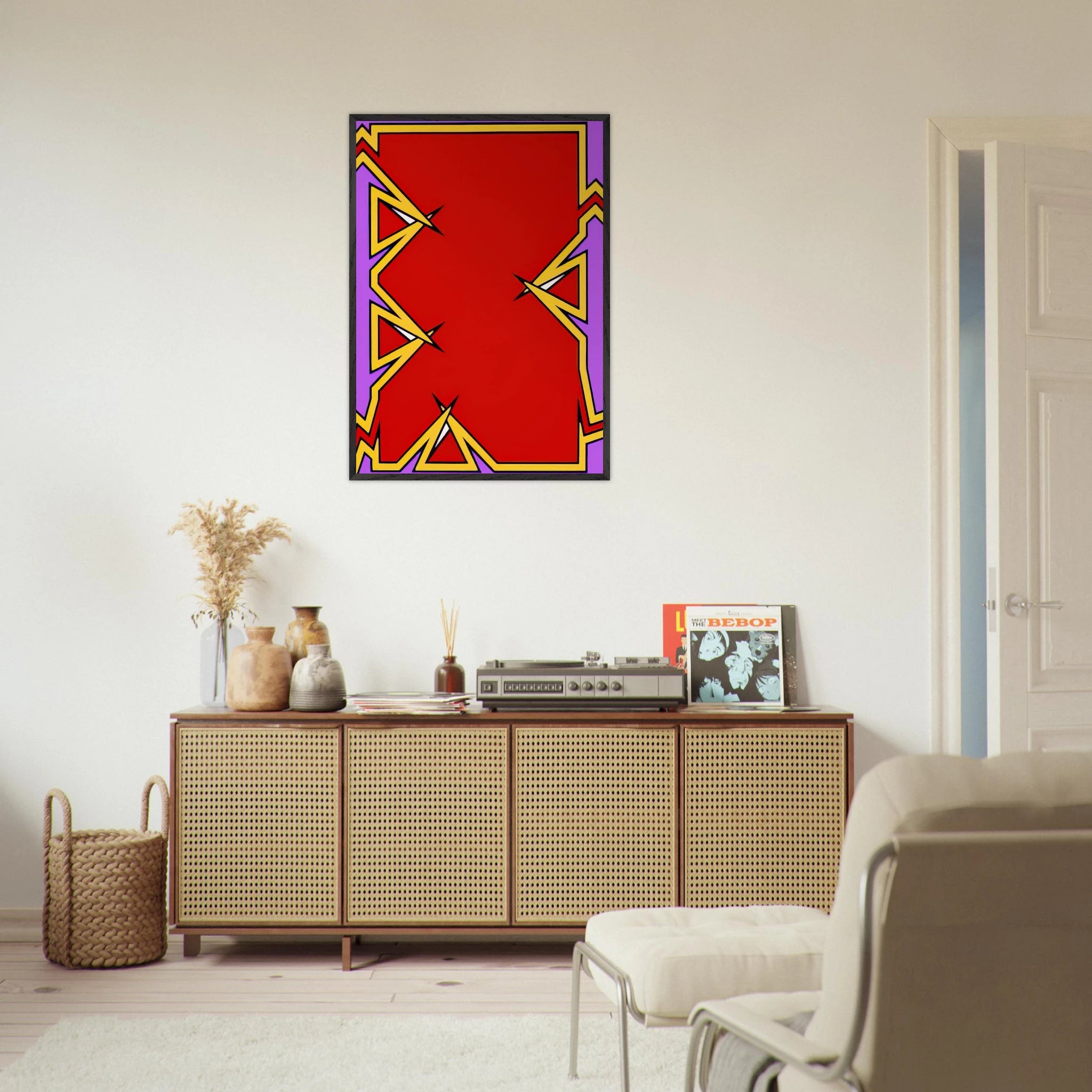 Boston Tea Party - 1975 - Nicholas Krushenick Framed Art Print - 70x100 cm / 28x40 inches | Nicholas Krushenick Framed Poster | Nicholas Krushenick Framed prints