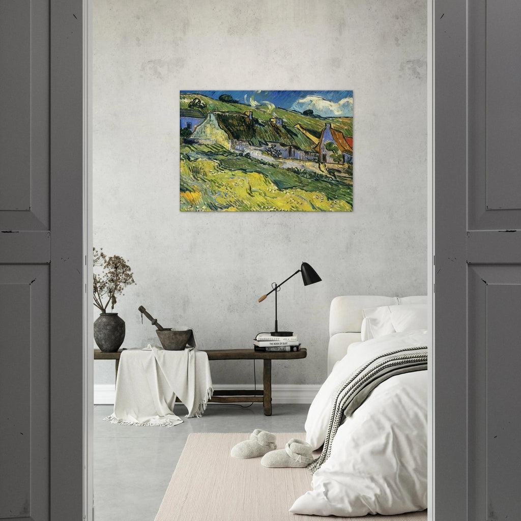 A Group of Cottages - Vincent van Gogh Canvas - 70x100 cm / 28x40 inches | Vincent van Gogh Wrapped Canvas | Vincent van Gogh Wall Art