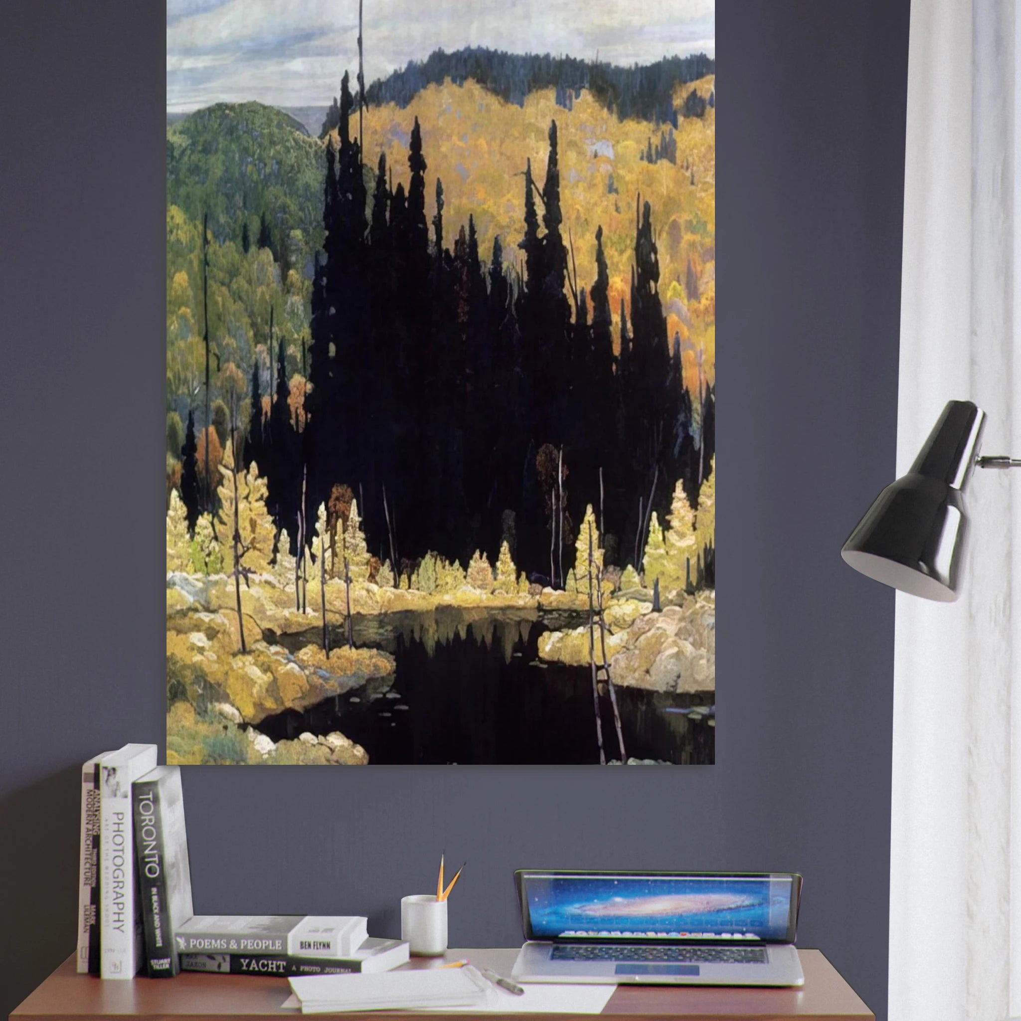 Autumn, Algoma - Art Nouveau Modern - Frank Johnston Art Print - A0 (84.1 x 118.9  cm) / 33.1 × 46.8 inches | Frank Johnston Poster | Frank Johnston Prints