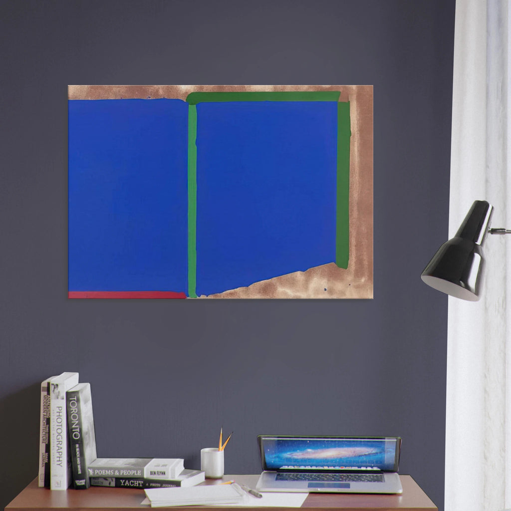Blues, Greens - 1969 - John Hoyland Canvas - 70x100 cm / 28x40 inches | John Hoyland Wrapped Canvas | John Hoyland Wall Art