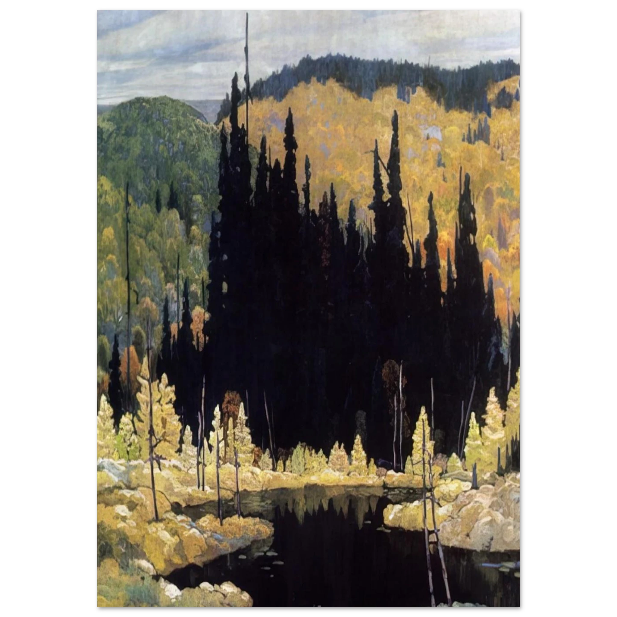 Autumn, Algoma - Art Nouveau Modern - Frank Johnston Art Print - A0 (84.1 x 118.9  cm) / 33.1 × 46.8 inches | Frank Johnston Poster | Frank Johnston Prints
