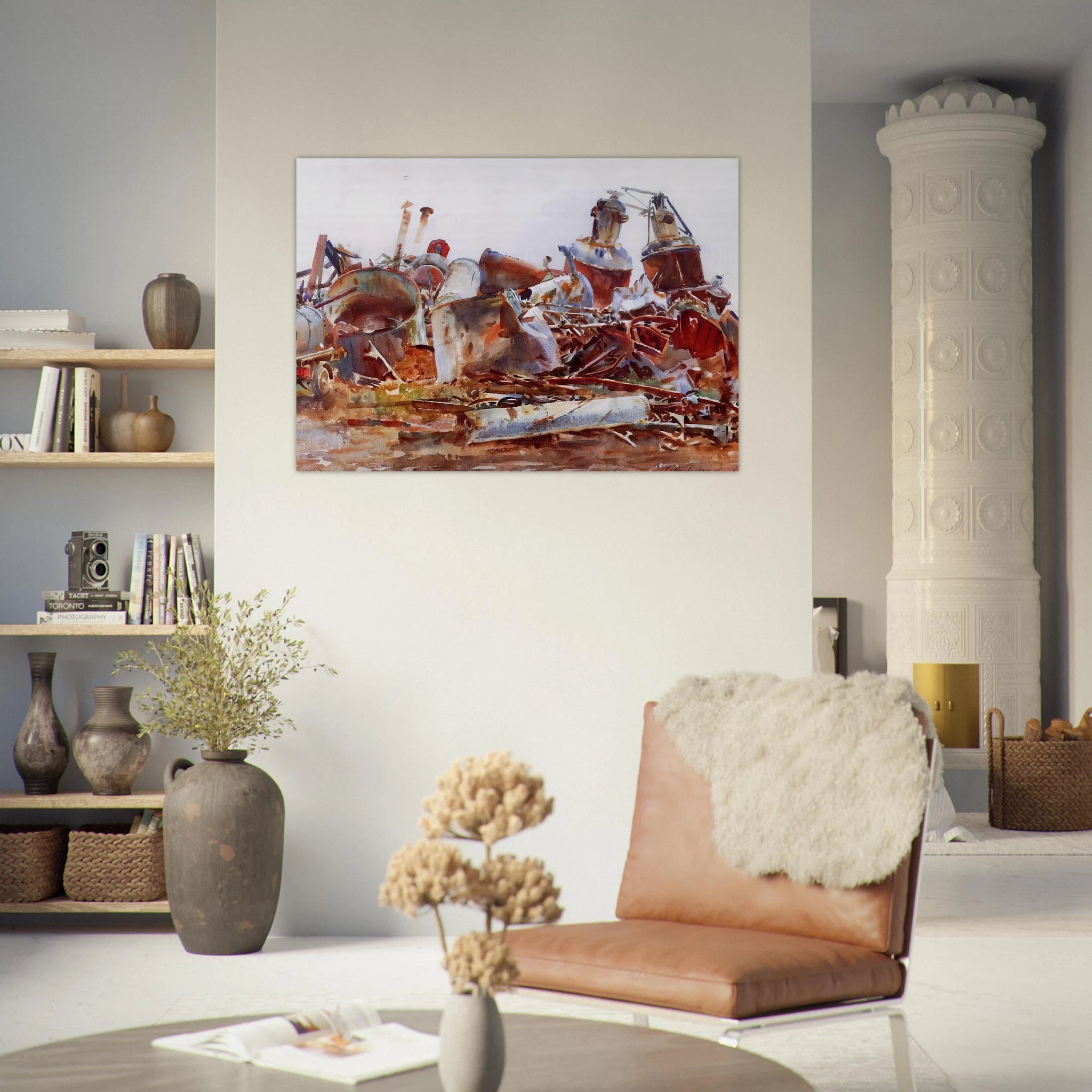 A Wrecked Sugar Refinery - John Singer Sargent Art Print - A0 (84.1 x 118.9  cm) / 33.1 × 46.8 inches | John Singer Sargent Poster | John Singer Sargent Prints