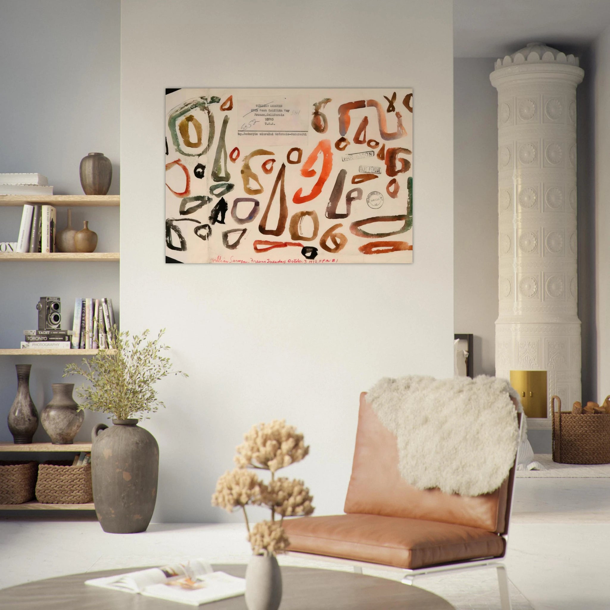 # 1 October 3 1972 - 1972 - William Saroyan Art Print - A0 (84.1 x 118.9  cm) / 33.1 × 46.8 inches | William Saroyan Poster | William Saroyan Prints