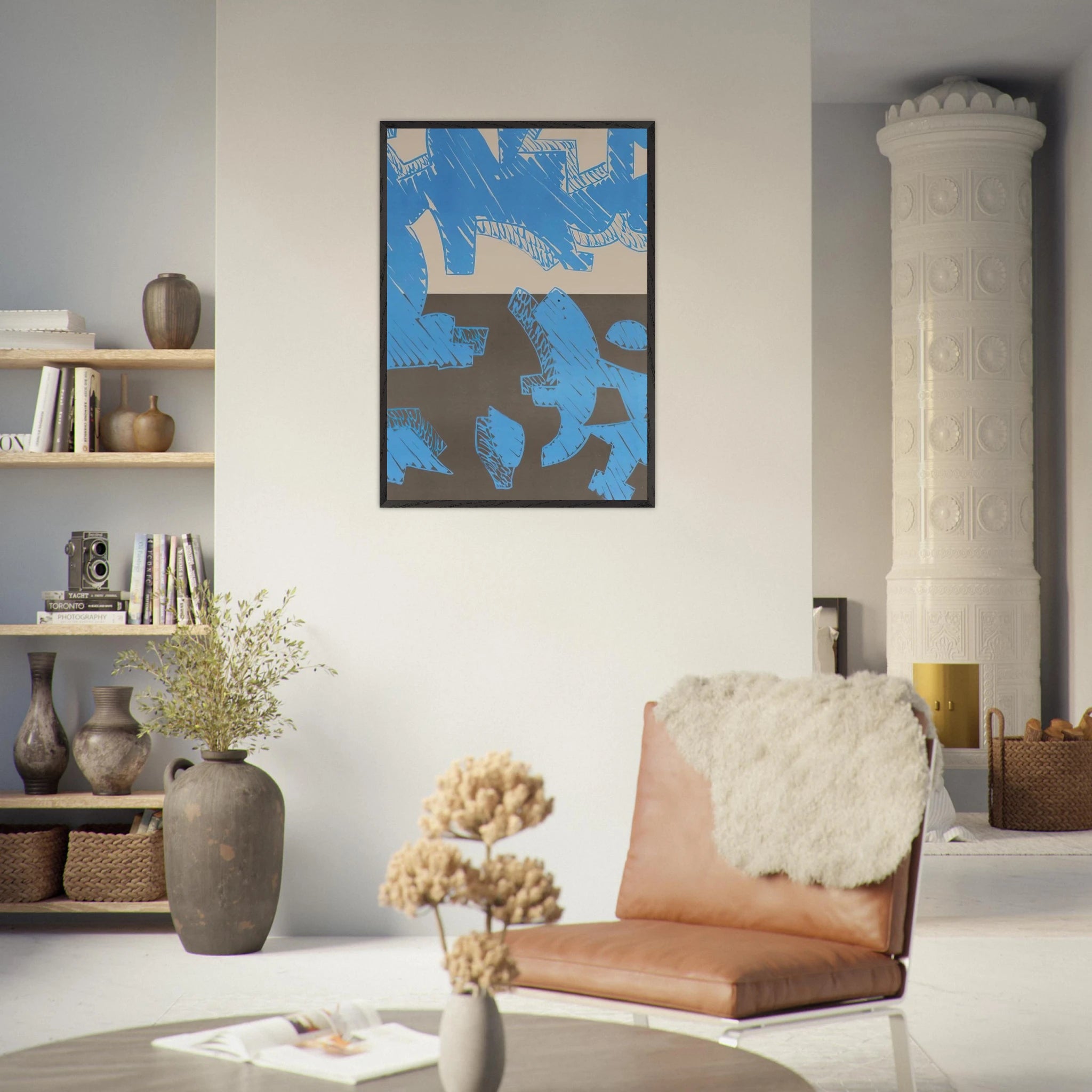 Blu - 2000 - Carla Accardi Framed Art Print - 70x100 cm / 28x40 inches | Carla Accardi Framed Poster | Carla Accardi Framed prints