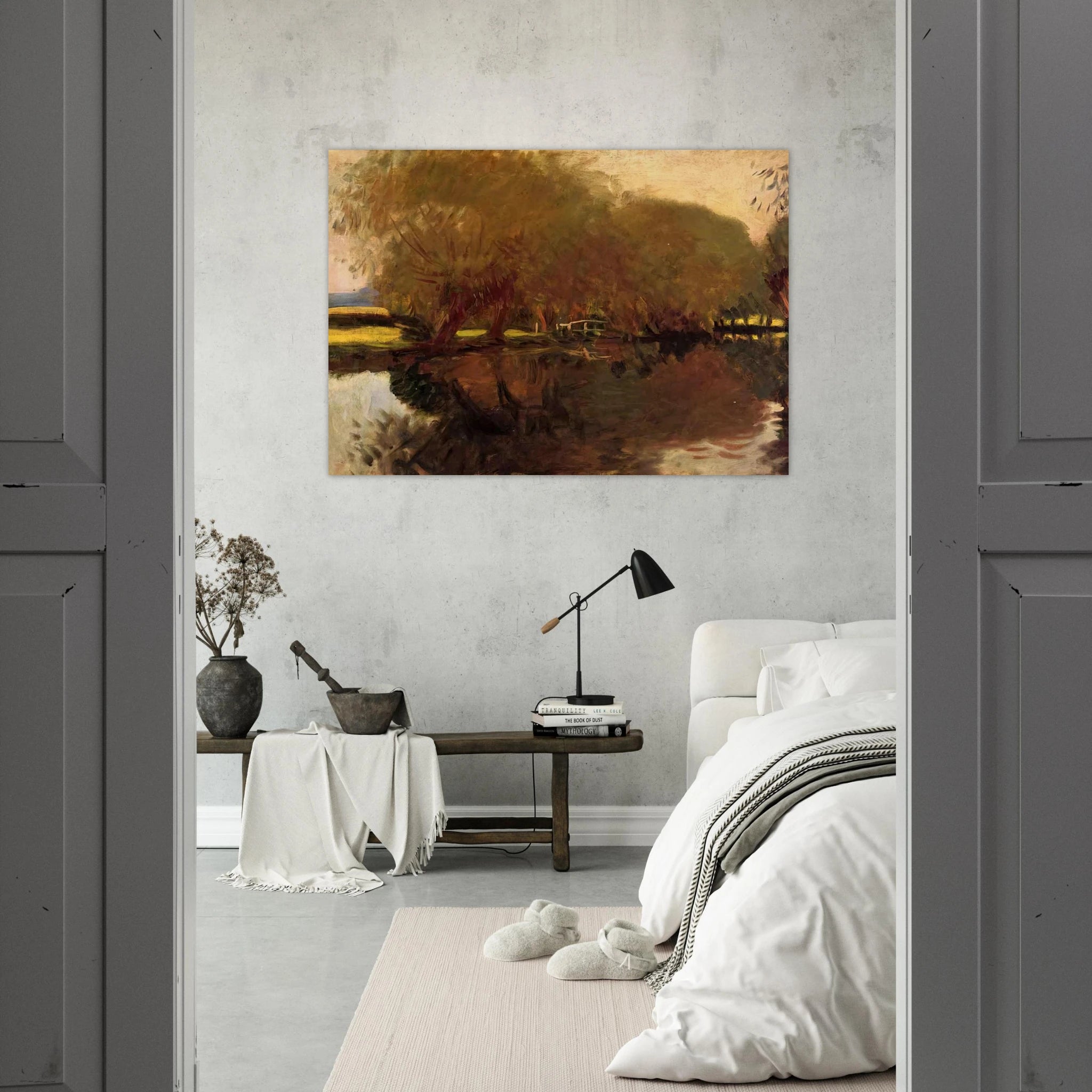 A Backwater at Calcot Near Reading - John Singer Sargent Art Print - A0 (84.1 x 118.9  cm) / 33.1 × 46.8 inches | John Singer Sargent Poster | John Singer Sargent Prints