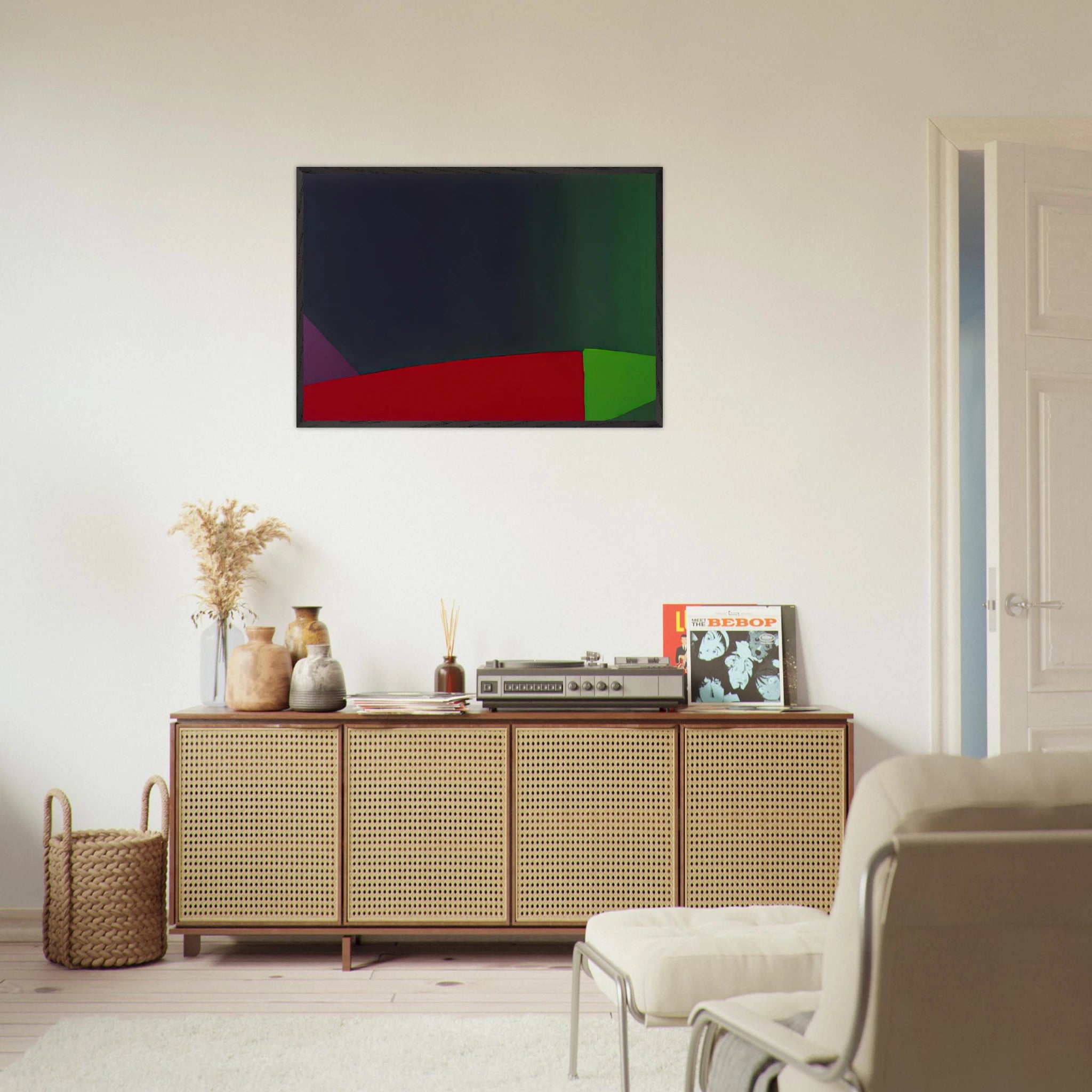 6.3.66 - 1966 - John Hoyland Framed Art Print - 70x100 cm / 28x40 inches | John Hoyland Framed Poster | John Hoyland Framed prints