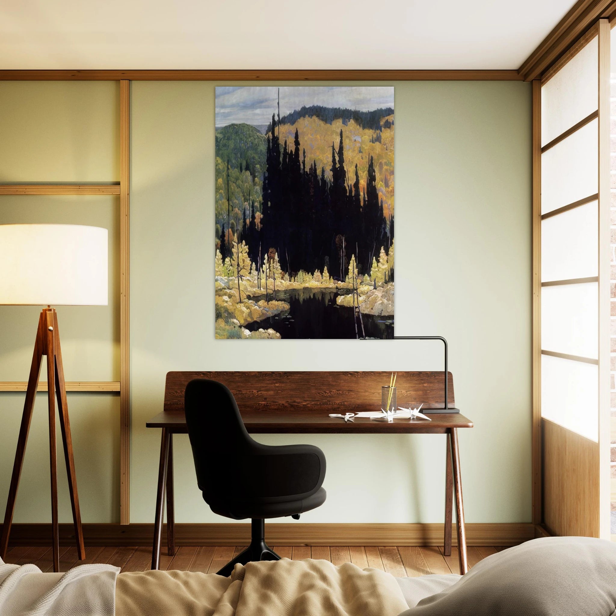 Autumn, Algoma - Art Nouveau Modern - Frank Johnston Art Print - A0 (84.1 x 118.9  cm) / 33.1 × 46.8 inches | Frank Johnston Poster | Frank Johnston Prints