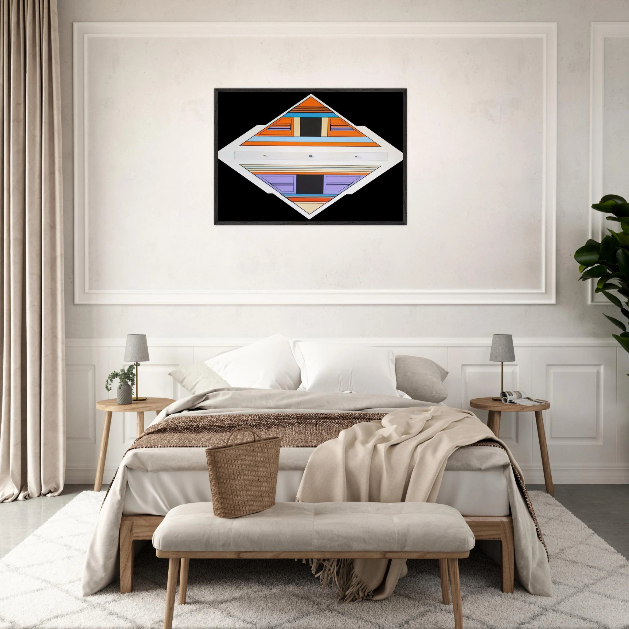 Elan - 1989 - Carmelo Arden Quin Framed Art Print - 70x100 cm / 28x40 inches | Carmelo Arden Quin Framed Poster | Carmelo Arden Quin Framed prints