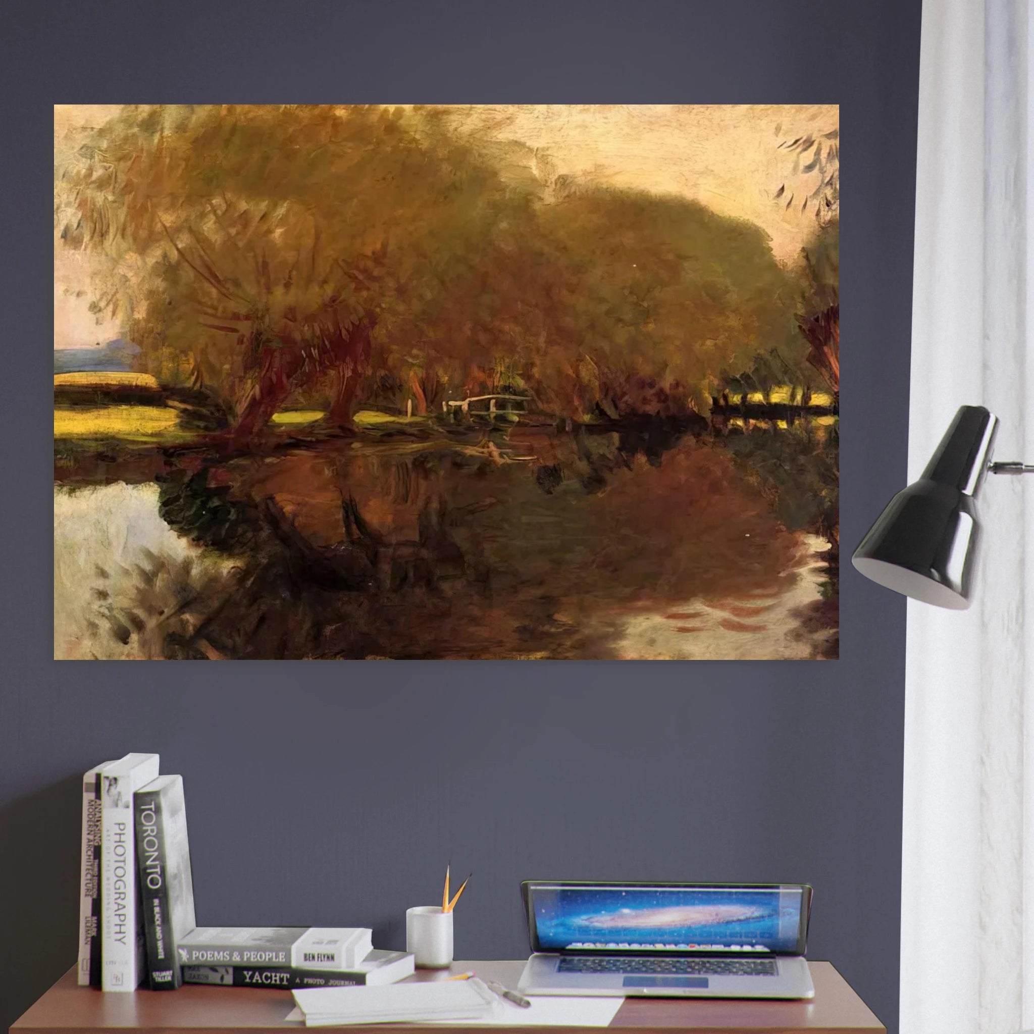 A Backwater at Calcot Near Reading - John Singer Sargent Art Print - A0 (84.1 x 118.9  cm) / 33.1 × 46.8 inches | John Singer Sargent Poster | John Singer Sargent Prints