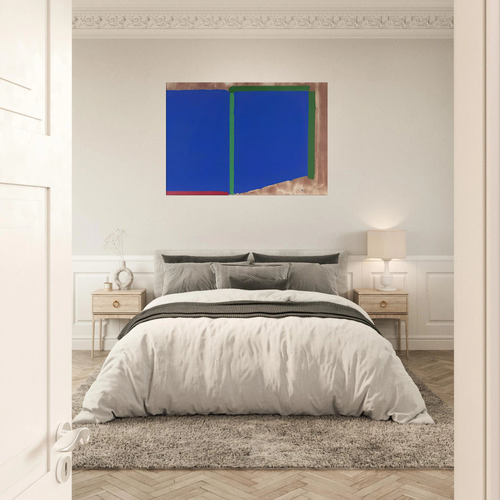 Blues, Greens - 1969 - John Hoyland Canvas - 70x100 cm / 28x40 inches | John Hoyland Wrapped Canvas | John Hoyland Wall Art