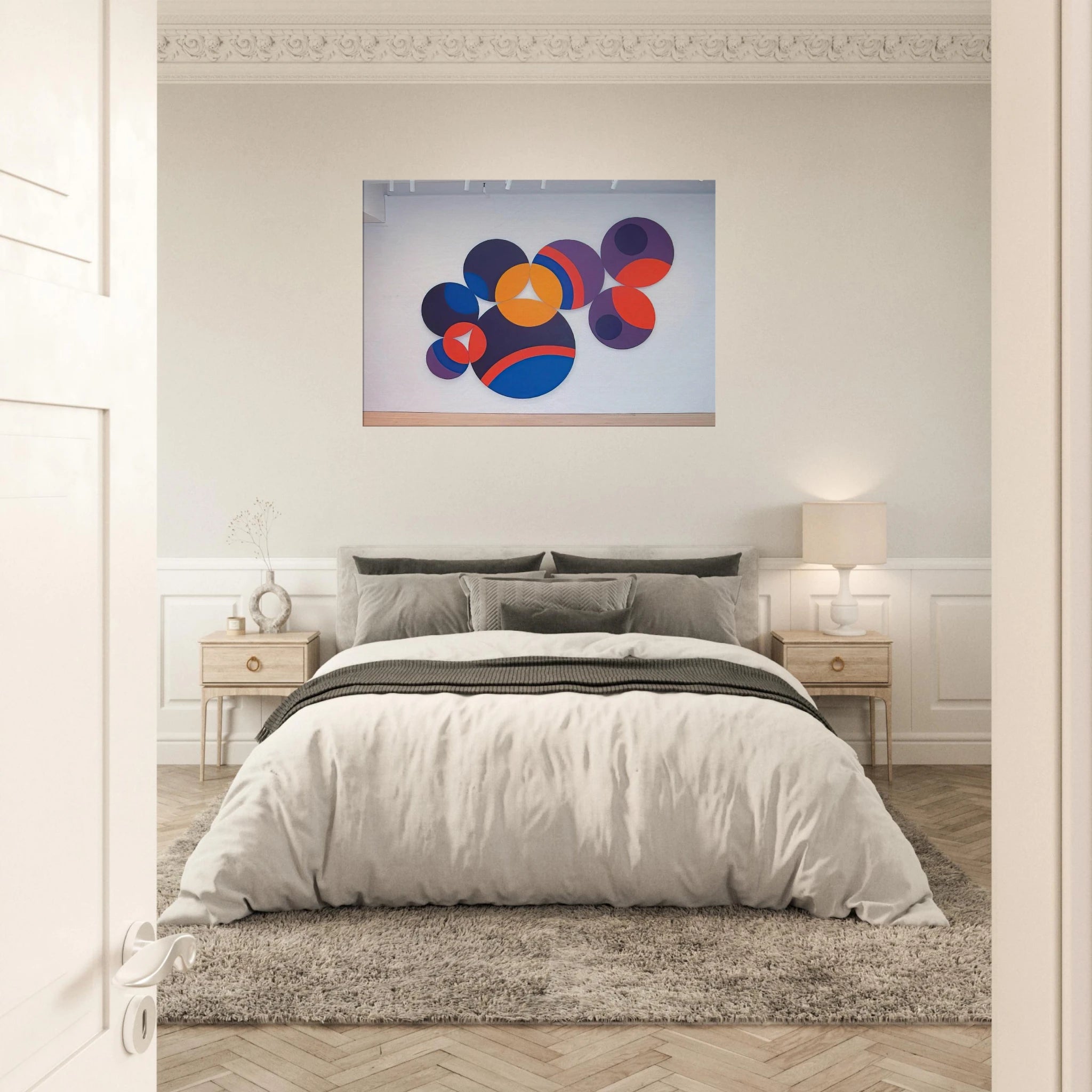Constellation Twelve Circles - 1969 - Leon Polk Smith Canvas - 70x100 cm / 28x40 inches | Leon Polk Smith Wrapped Canvas | Leon Polk Smith Wall Art