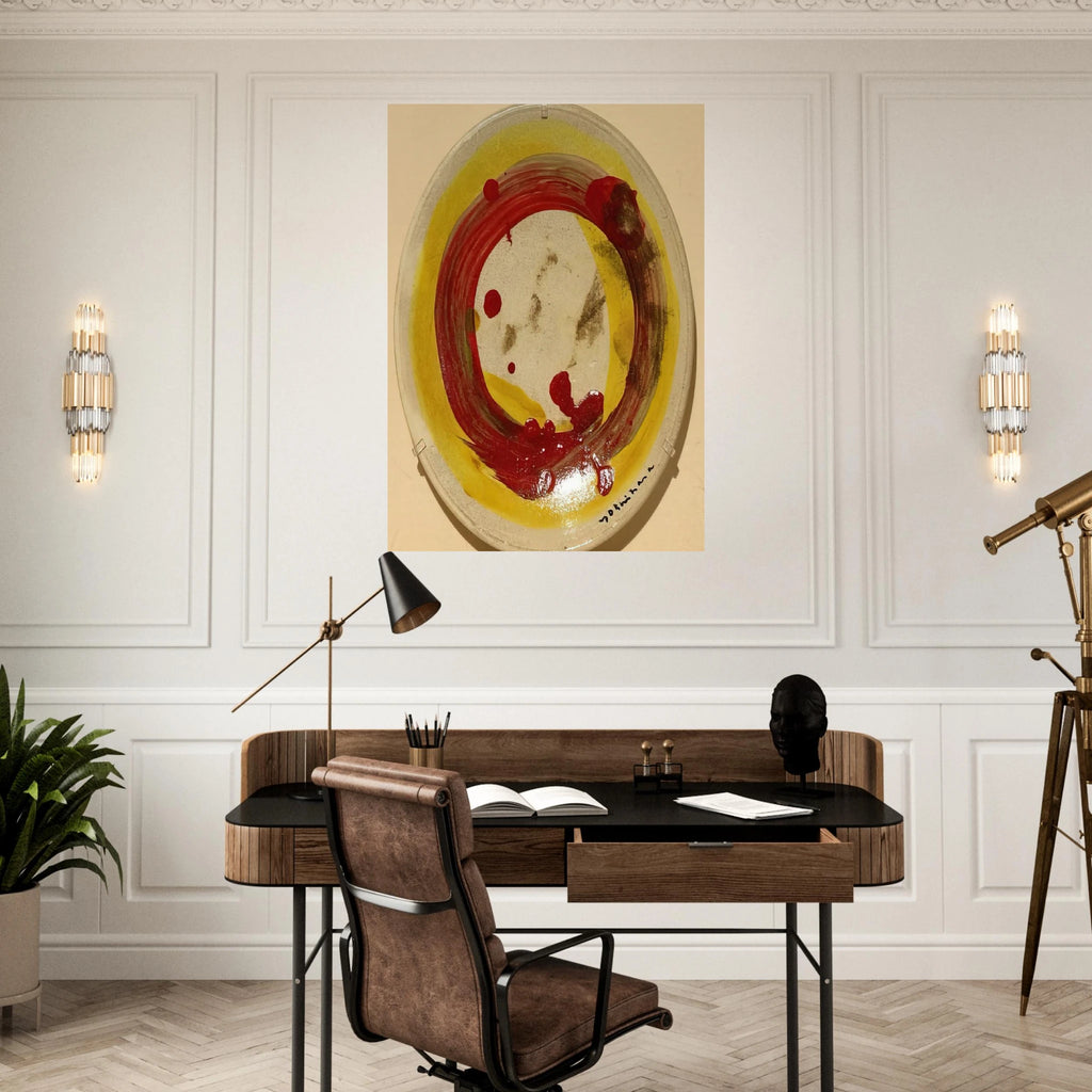 Circle - 1963 - Jiro Yoshihara Art Print - A0 (84.1 x 118.9  cm) / 33.1 × 46.8 inches | Jiro Yoshihara Poster | Jiro Yoshihara Prints