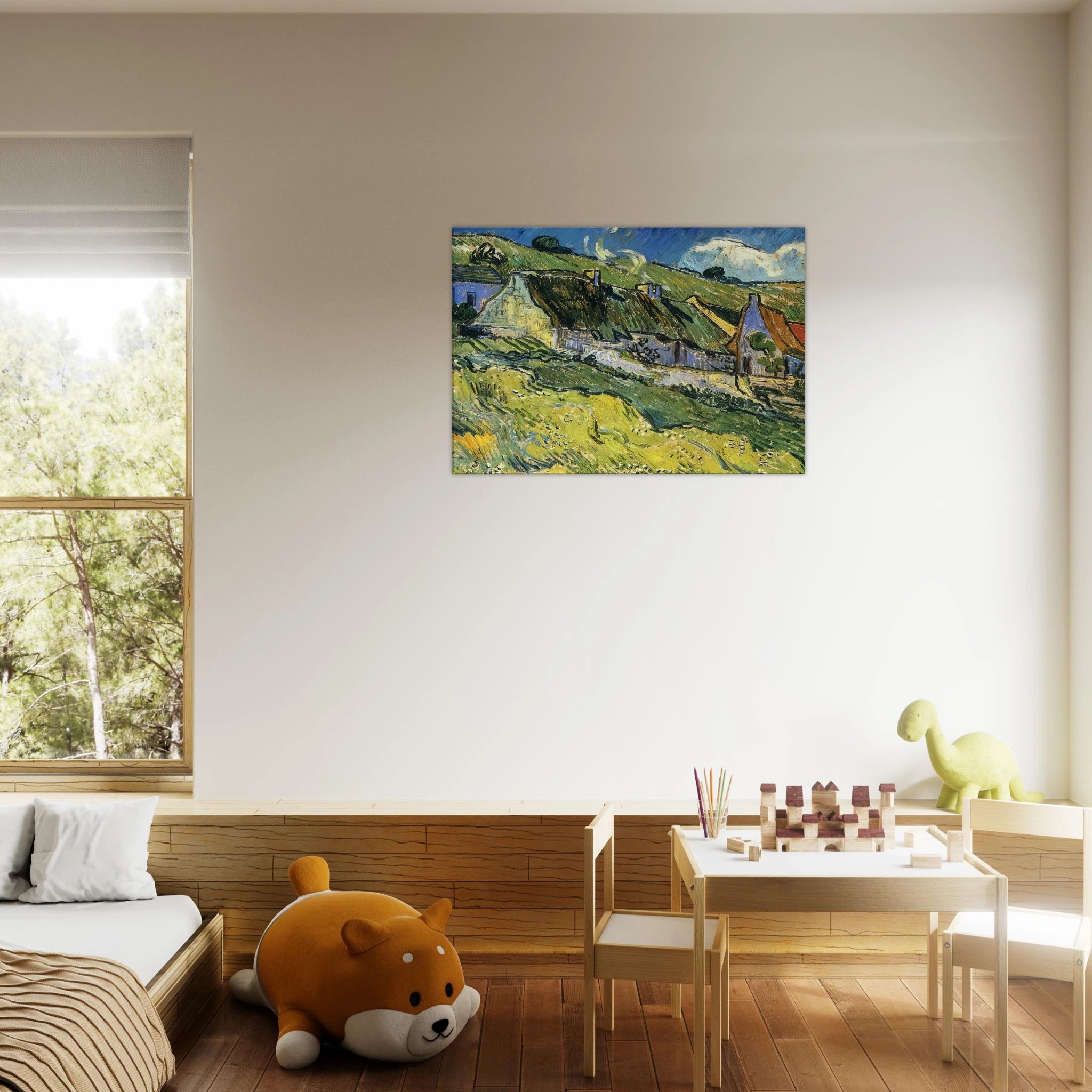 A Group of Cottages - Vincent van Gogh Canvas - 70x100 cm / 28x40 inches | Vincent van Gogh Wrapped Canvas | Vincent van Gogh Wall Art