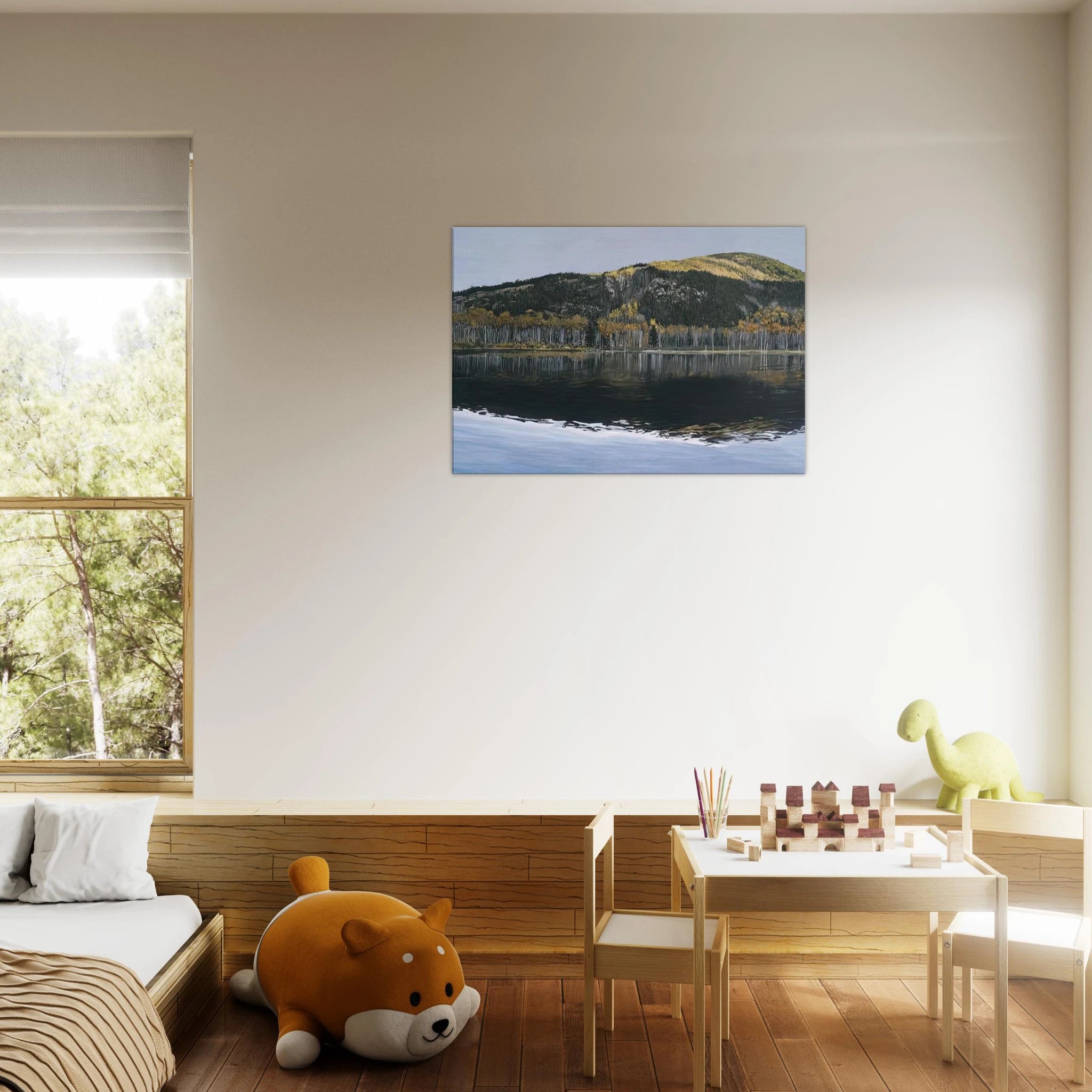 BEAVER DAM POND ACADIA NATIONAL PARK 2009 - Richard Estes Canvas - 70x100 cm / 28x40 inches | Richard Estes Wrapped Canvas | Richard Estes Wall Art