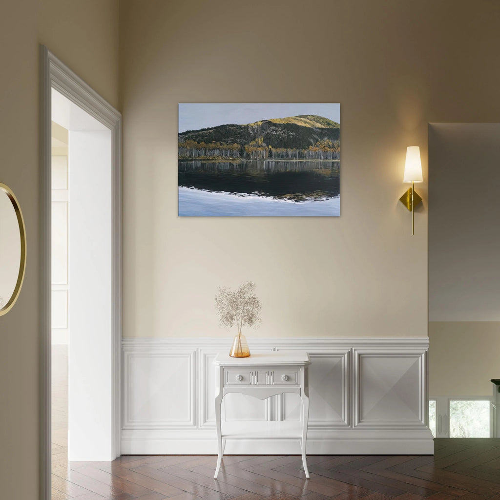 BEAVER DAM POND ACADIA NATIONAL PARK 2009 - Richard Estes Canvas - 70x100 cm / 28x40 inches | Richard Estes Wrapped Canvas | Richard Estes Wall Art