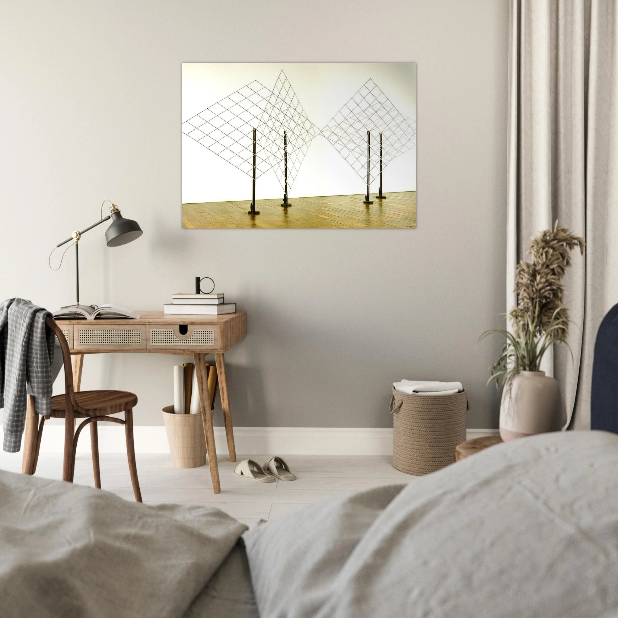 4 Self-distorting Grids - 1965 - Francois Morellet Art Print - A0 (84.1 x 118.9  cm) / 33.1 × 46.8 inches | Francois Morellet Poster | Francois Morellet Prints